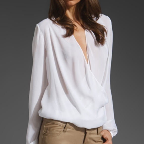 Haute Hippie Tops - Haute Hippie Silk Wrap Blouse